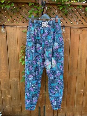 VTG 90s Hawaiian Gecko Baggy Jam Pants